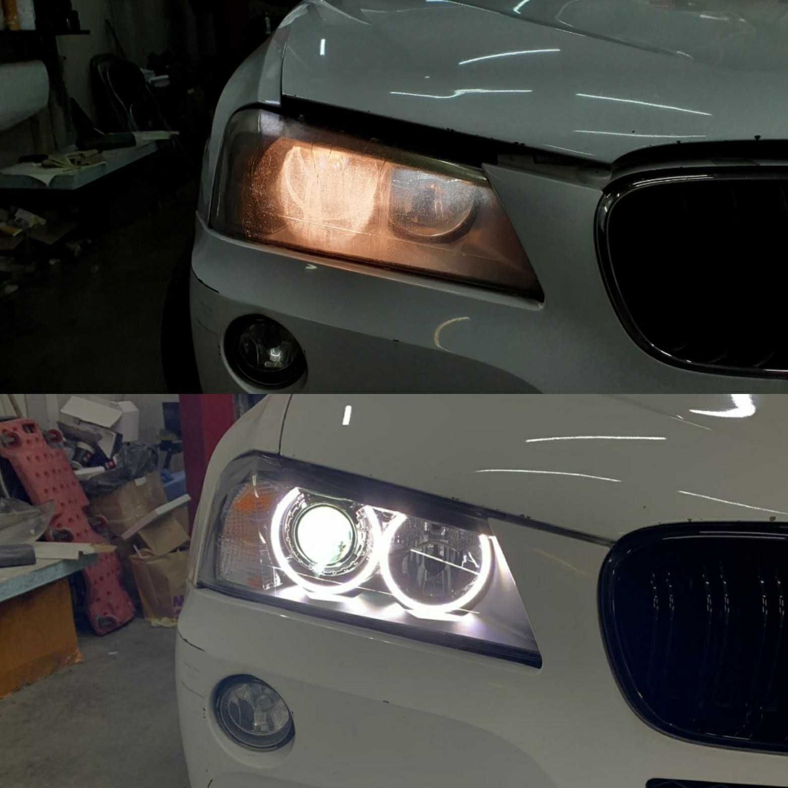 Faros Angel eyes para frentes de BMW E46 sedan fase 2 cromo