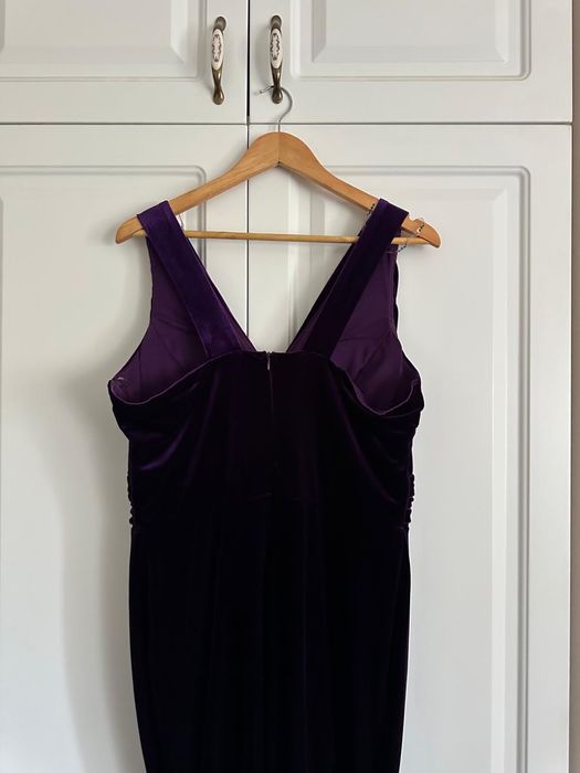 Rochie din catifea , de ocazie , lunga , eleganta , masura L / XL