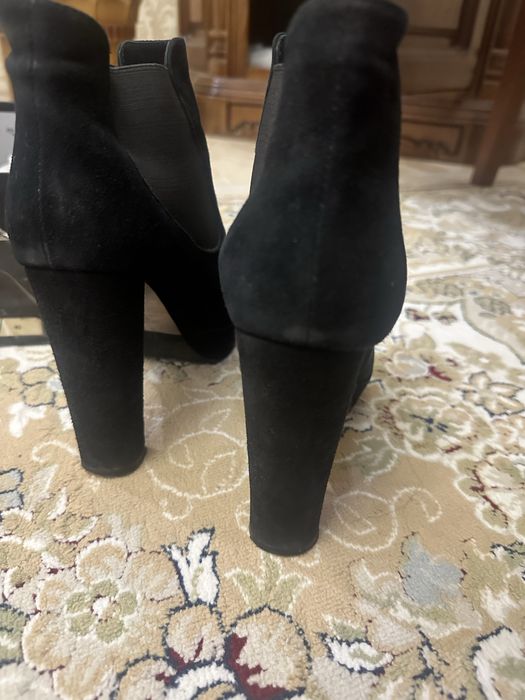 Ботильоны, натуральная замша