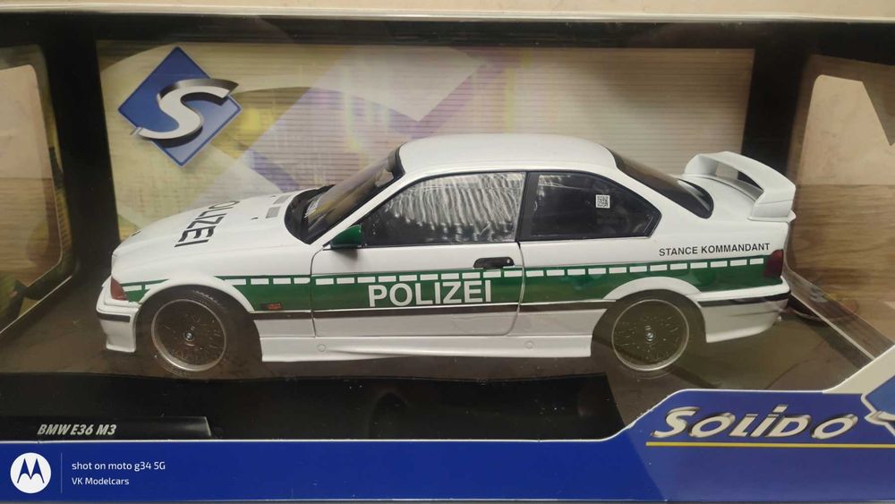 BMW E36 M3 Drift Police 1:18 Solido