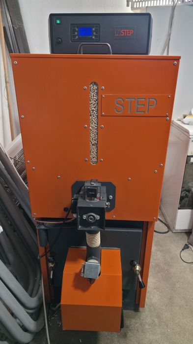 Vand centrala peleti Arca Step 20 kw +PUFFER 500 INCLUS+ RACORD INOX CU IZOLATIE PENTRU COS DE FUM!