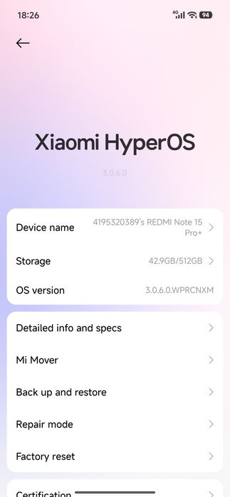 Redmi note 15pro plus 16/512gb