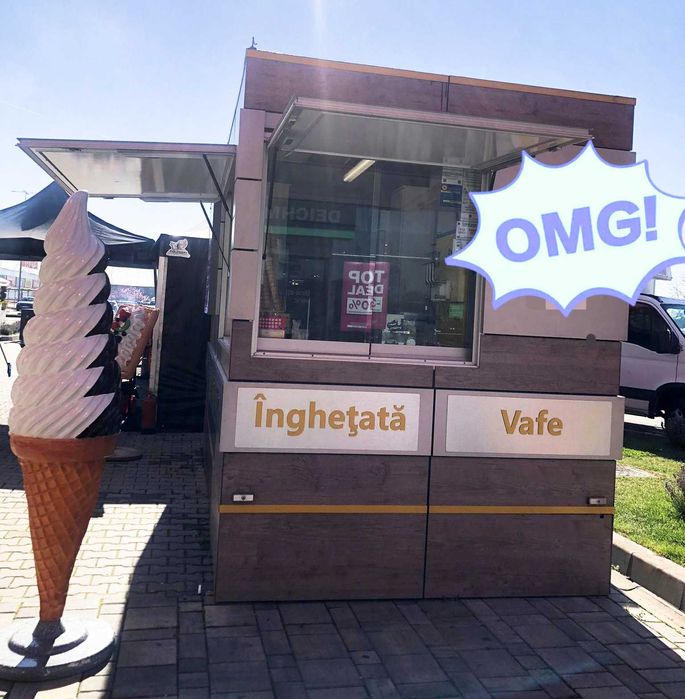 Afacere la cheie:Rulotă Comercială de Înghețată & Vafe (Complet Utilată)