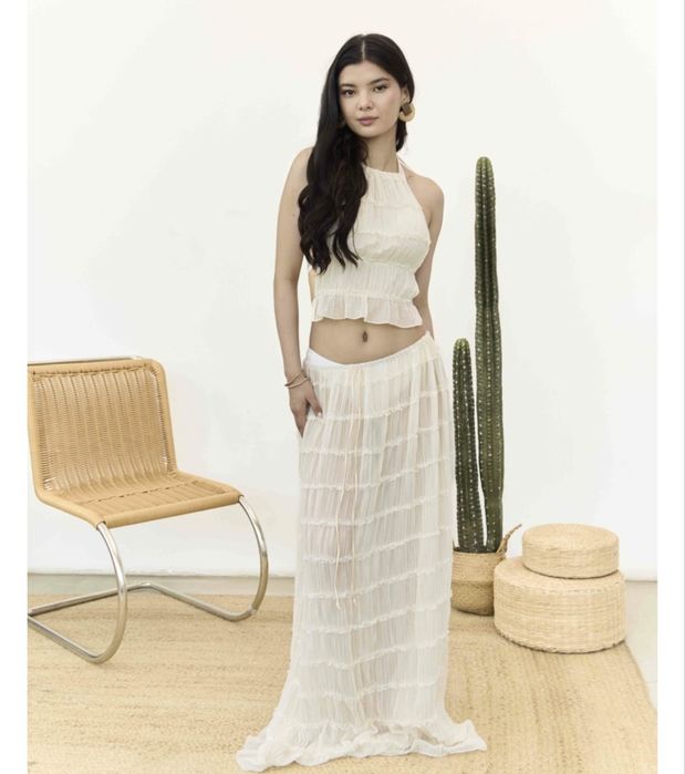 Пляжное платье,белый