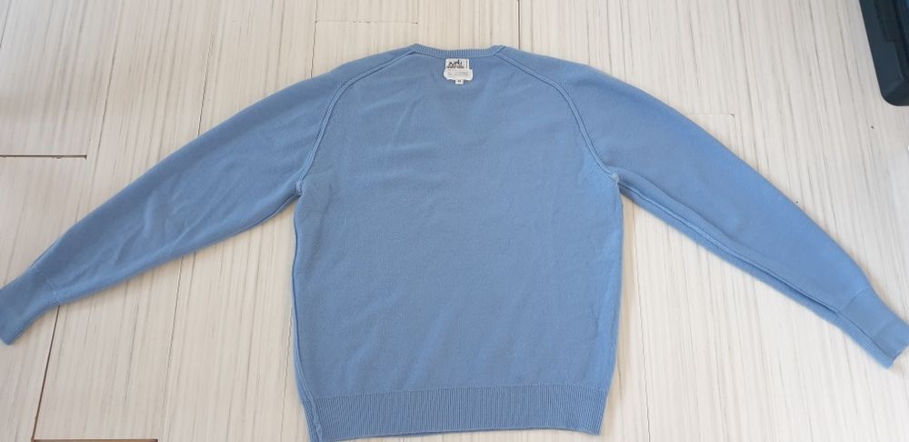 Hermes Paris 100% Cashmere Knit V - Neck 56 - XL / 2XL ОРИГИНАЛ! Мъжки