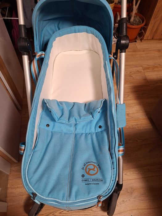 Бебешка количка Cybex Eezy S Twist +2 Beach blue и Cocoon S