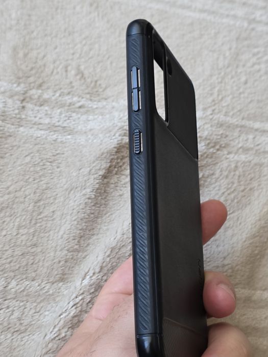 Pachet husa Spigen + folie sticla Spigen pt Samsung S21 FE