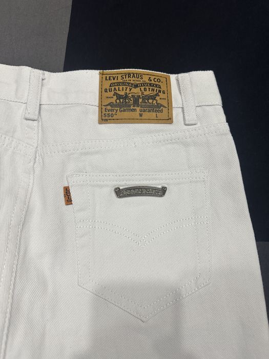 blugi albi chrome hearts