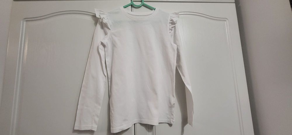 Bluza alba cu volanase Sinsay