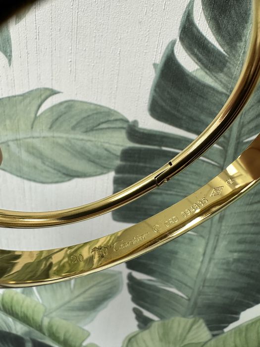 Set Cartier cu Bratara Love si Cui pentru barbati. Auriu si argintiu