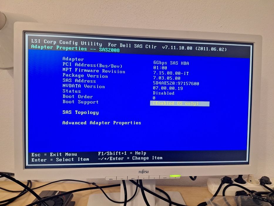 Dell G164P 12DNW Dual Port SAS 6Gbps H și cablu SFF8088