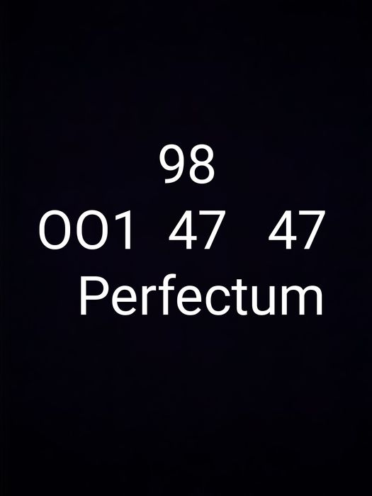 Perfectum Nomer sotiladi OO1 4747