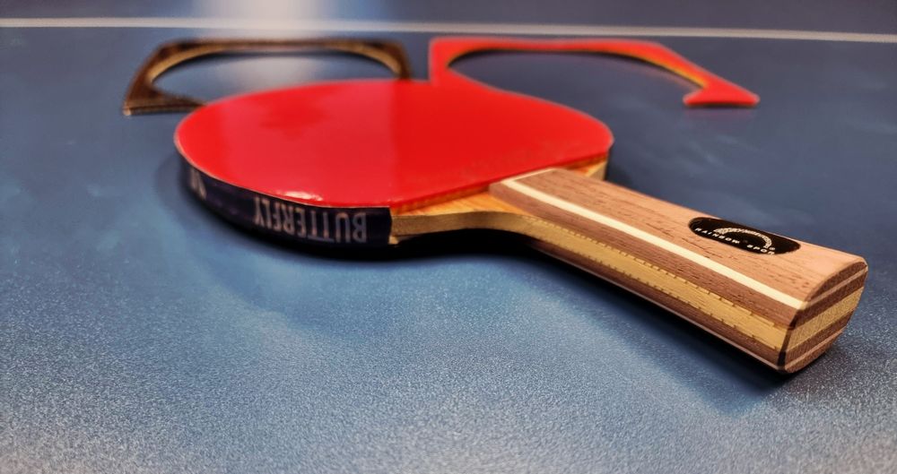 Paleta profesionala tenis de masa Rainbow 7 off / tacky 50°/tacky 46°