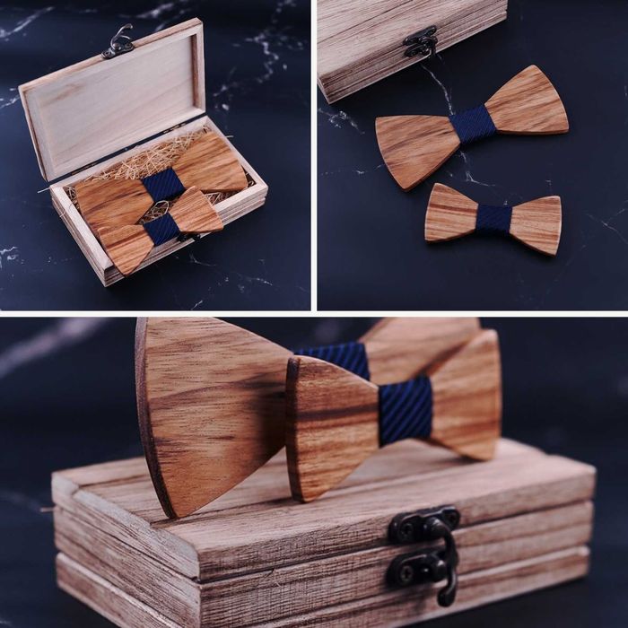 Дървена папионка / Мъжки и детски папионки от дърво