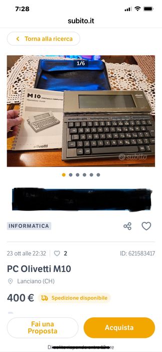 Olovetti M10 Ретро Компютър  Рядък Модел