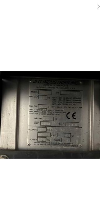 JLG-lift  pentru pasageri-TIP 25 AM