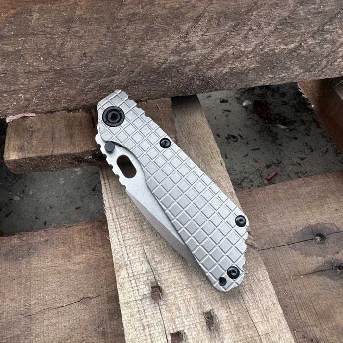 Briceag / Cutit pliabil Mick Strider SMF, Aliaj de titan TC4, Varf Tanto, Made in USA