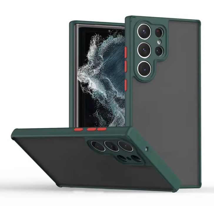 Husa Samsung S21 S22 S23 S24 Plus Ultra Hybrid Margine Silicon + Mat