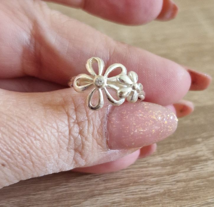 AG3, inel argint 925, nou/ marcat, model floare