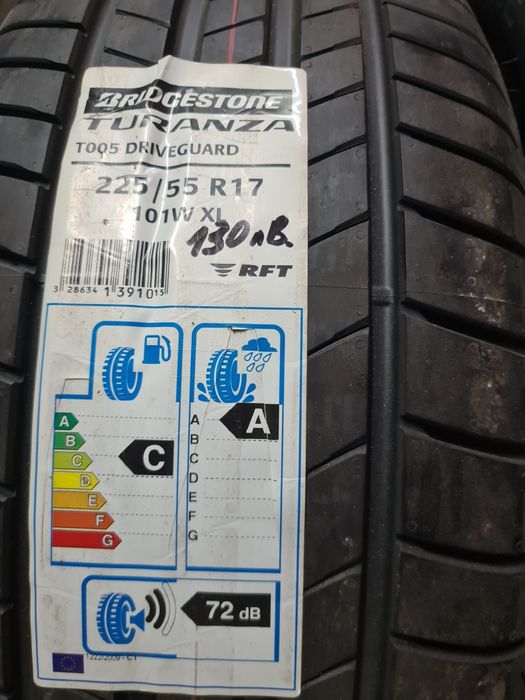 2бр.225/55/17 BRIDGESTONE RFT