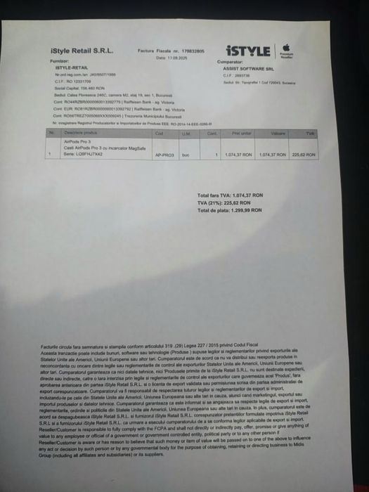 airpods pro 3 ORIGINALE