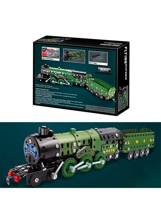 конструктор поезд Летучий шотландец легендарный поезд ,металический