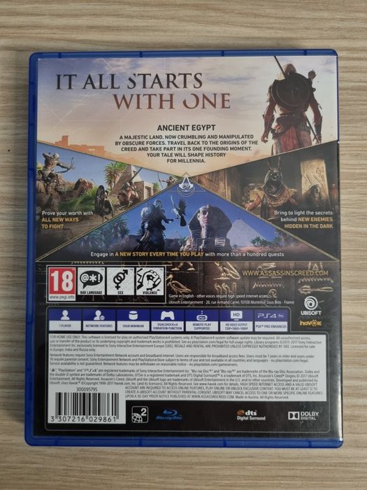 Assassin’s Creed Origins PS4 – joc original, stare foarte bună