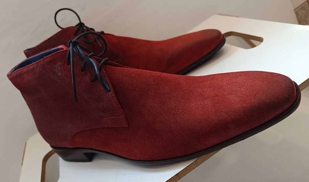 Ghete chukka 43 43.5 44 de lux GREVE NOI lucrate manual piele naturala