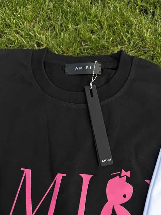 Tricou Amiri PlayBoy Alb si Negru