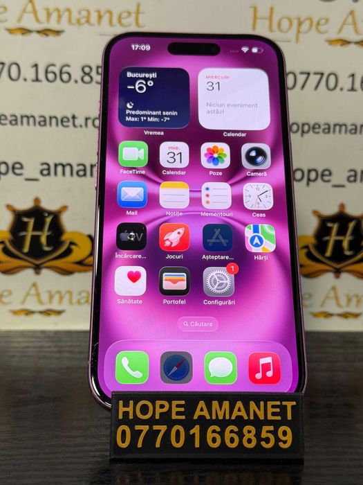 Hope Amanet P10/iPHONE 16 PINK 128 GB BT 100%
