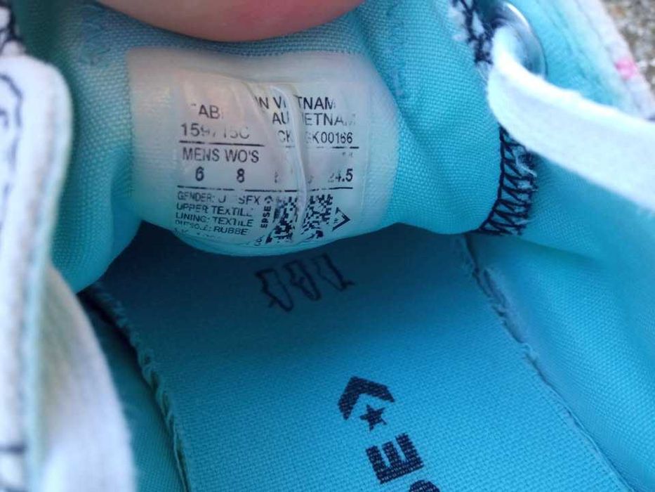 Converse All Star, marime 39, (24.5 cm) made in Vietnam.