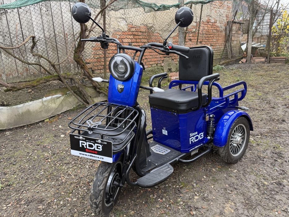 Tricicleta electrica RDB Sinoe fara permis, 500W, 2022, 25 km/h