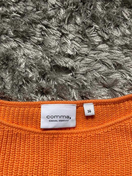 pulover comma portocaliu din 100% bumbac
