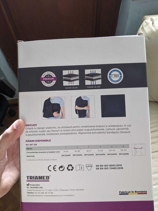 Orteza Triamed de umar, cot, incheietura mainii, fixa