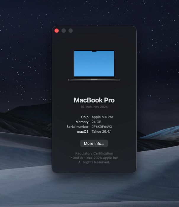 MacBook Pro 16 M4 Pro 24/512