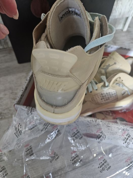 Маратонки Jordan 4 retro off-white “sail”;