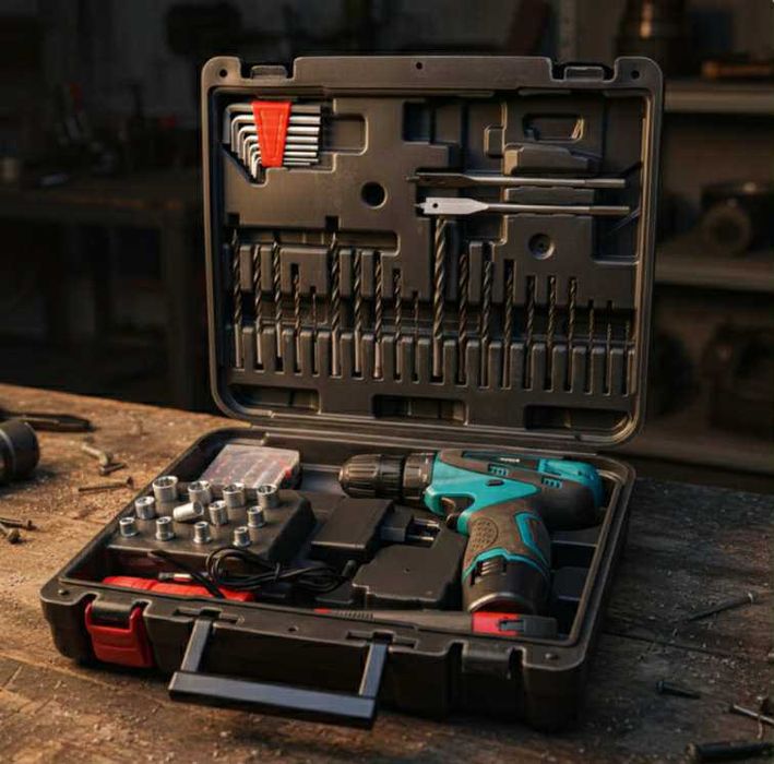 Професионален комплект винтоверт - 218 части