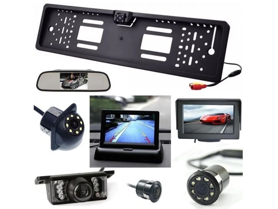 Pacific lung Mentor Camera video auto marsarier display oglinda monitor 4.3" suport numar  Pitesti • OLX.ro