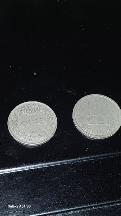 Monede 100 lei 1943 și 1994 amândouă se prezintă impecabil