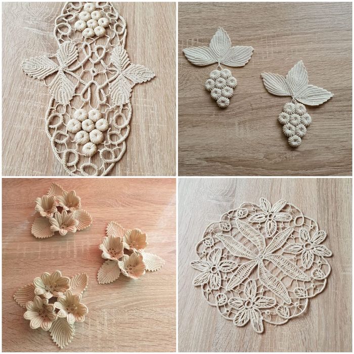 Set decorațiuni dantelă hand made vintage