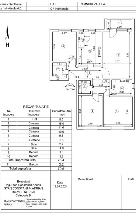 Apartament 4 camere complet renovat Ostroveni piata