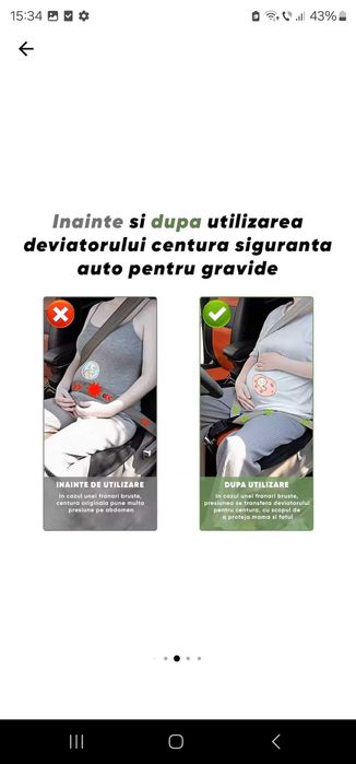 Deviator centura auto gravide