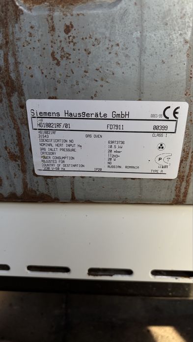 Aragaz Siemens perfect functional