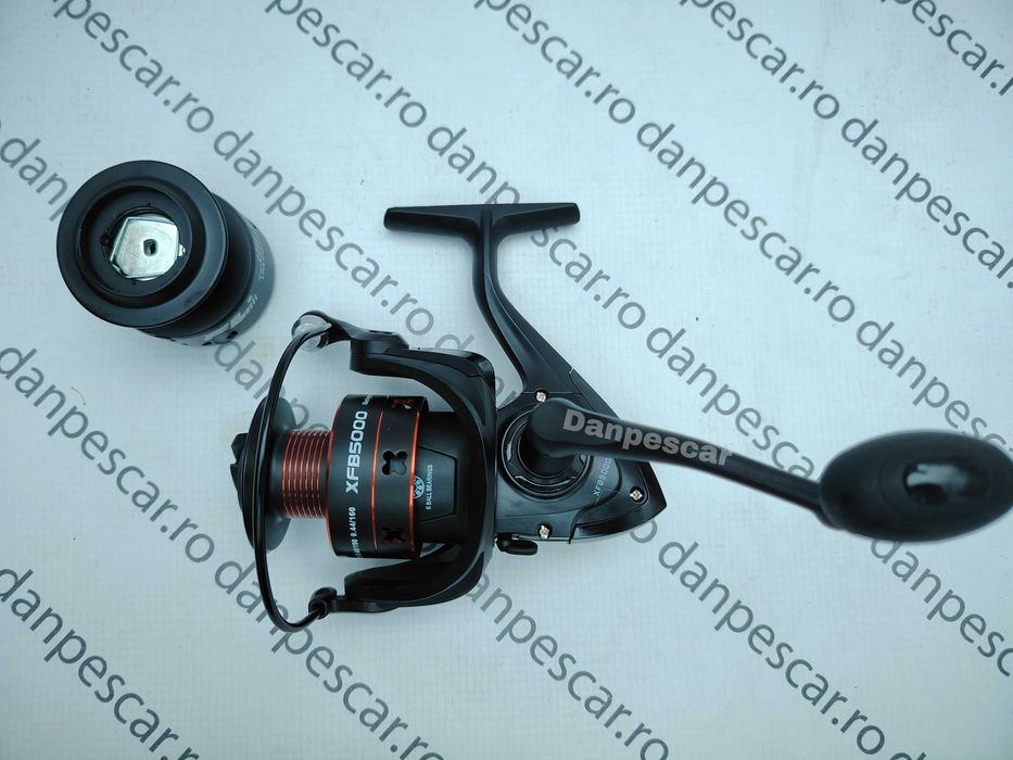 SET 4 Mulinete FL XFB5000 6 rulmenti pentru crap si tambur rezerva