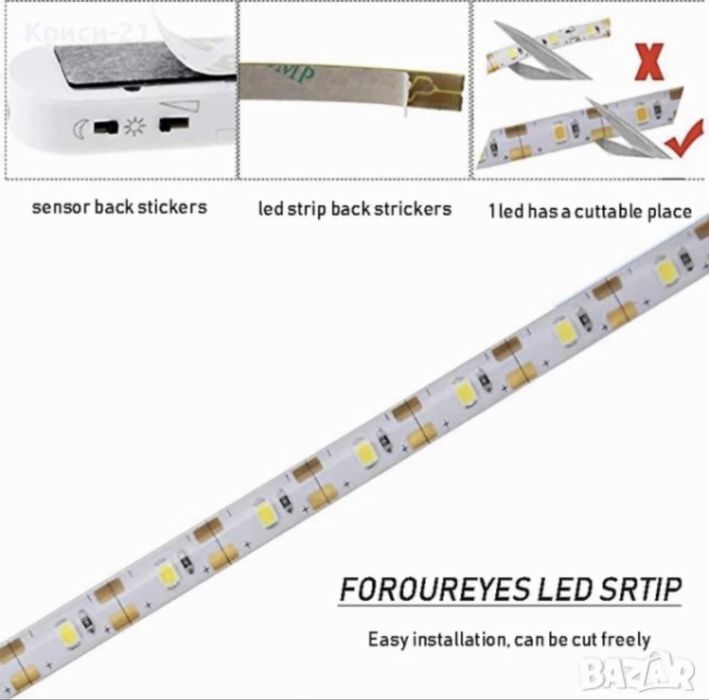 LED лента с датчик за движение – безжична