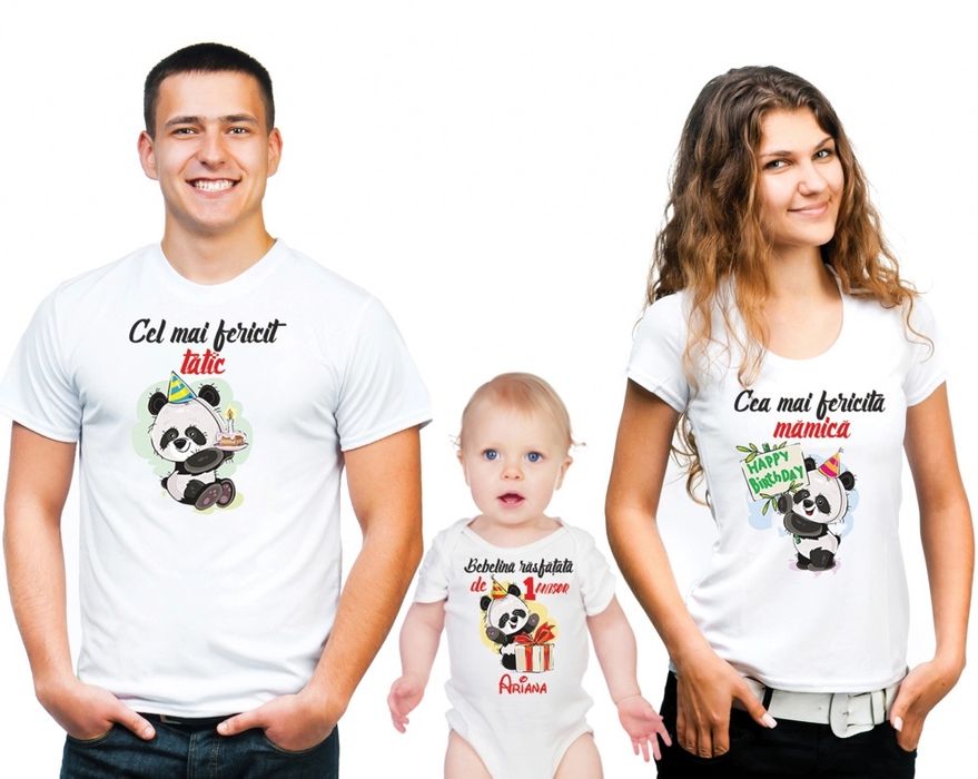 3 Tricouri personalizate cuplu tricouri personalizate familie