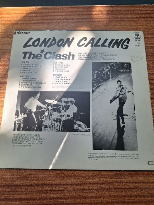 The Clash - London Calling 1979, Olanda VG+/VG