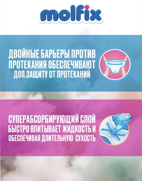 Памперсы молфикс (molfix) трусики 6