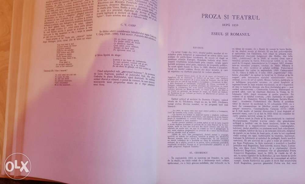 Istoria Literaturii Romane de la ORIGINI PANA ÎN PREZENT