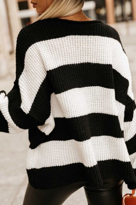 Скидки! Новый Вязаный Пуловер В Полоску В Двух Расцветках Турция